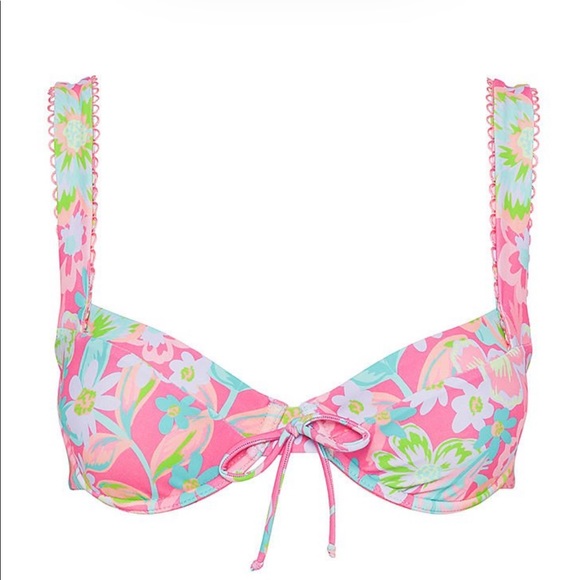 2 PIECE FOR LOVE & LEMONS Lizzy Floral Underwire Swim Top & Bottom set - Picture 15 of 16